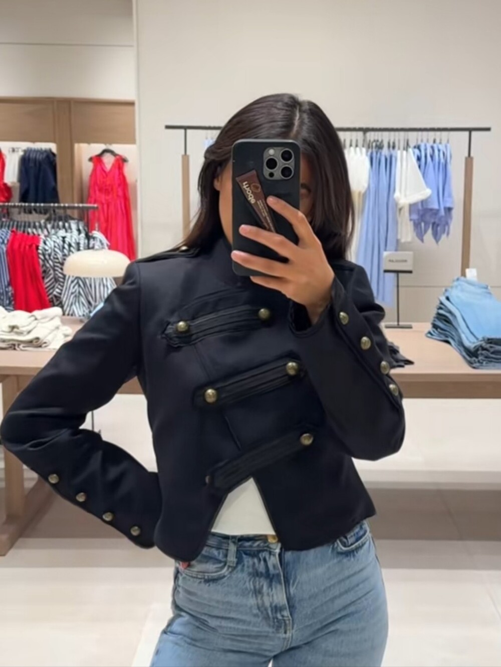 ZARA ZW COLLECTION JACKET WITH BUTTON DETAILS